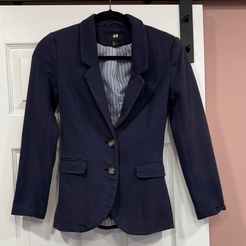 H&M Women's Navy Blue Blazer